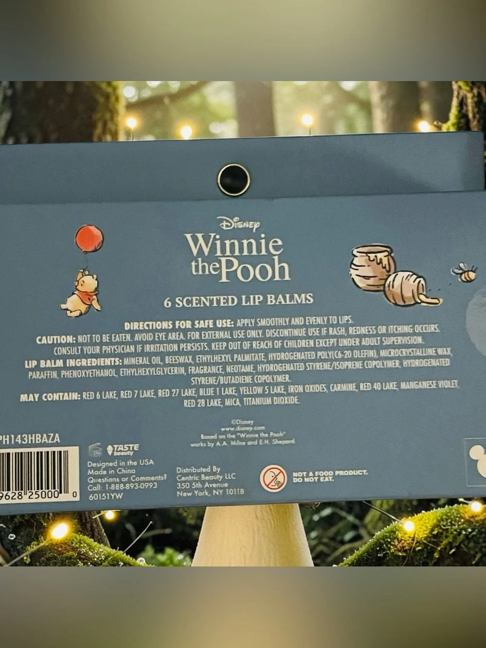 Disney Winnie the Pooh Lip Balm Set - Blue & Gold Tubes